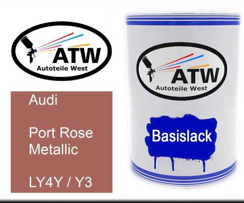 Audi, Port Rose Metallic, LY4Y / Y3: 500ml Lackdose, von ATW Autoteile West.